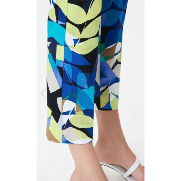 Joseph Ribkoff pantacourt geo floral printed cropped pants size 6 - Picture 3 of 13